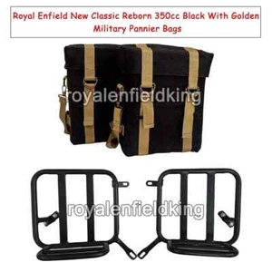 Military Pannier Bags With Fitting Fits Royal Enfield New Classic Reborn 350cc@ - Picture 1 of 1