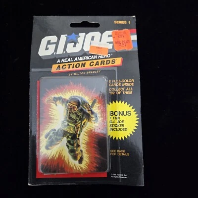 1986 HASBRO G.I. JOE ACTION CARD STICKER PACK SEALED ON TOP 7 Rip Cord  - Image 1 of 2