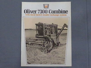 original 1970s Oliver 7300 Combine sales Brochure Catalog - Picture 1 of 3