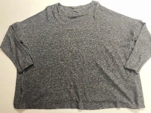 Bobeau Top Gray 3/4 sleeve top size Large Polyester Rayon Spandex Blend - Picture 1 of 13