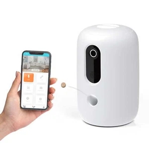 Snack App Enabled Automatic Treat Dispenser Cats Dogs Auto Feeder w/HD Camera - Picture 1 of 7