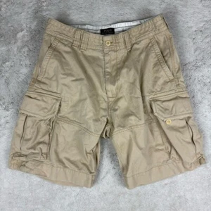 Polo Ralph Lauren Mens Cargo Shorts Tan Beige Chino Distressed Utility Preppy 34 - Picture 1 of 13