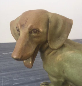 Dackel Hund Welpe Porzellan Modellhund Anfang 20. Jahrhundert 24 cm - Bild 1 von 8
