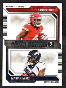 2023 Rashee Rice Marvin Mims Contenders Round 2 Rookie RC Chiefs Broncos #12 - Picture 1 of 2
