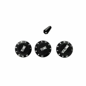 FERNANDES Black 2T1V Tone Volume Knob & 5 Way Switch Tip Cap para Strat Guitar - Imagen 1 de 5