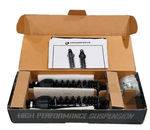 Progressive Suspension 444 Series 11.5"-Inch Black Shocks For Select Harley - Foto 1 di 5