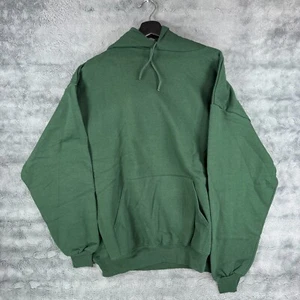 Vintage Jerzees Blank Hoodie Pullover Green Mens Size XL NWT - Picture 1 of 6