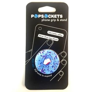 PopSockets Collapsible Grip & Stand for Phones and Tablets Blue Donut Pop Socket - Picture 1 of 2