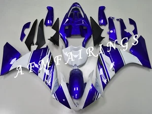 Blue White ABS Injection Mold Bodywork Fairing Kit Panel Cone for YZF R1 12-14 - Picture 1 of 6