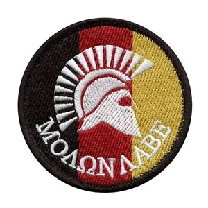 spartan molon labe germany deutschland flagge moral tactical fastener patch - Bild 1 von 4