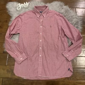 Camisa de golf Polo Ralph Lauren para hombre talla XXL roja blanca a cuadros calce ajustado elástica - Imagen 1 de 7