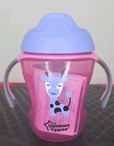Tommee Tippee Sippy Cup Pajita de Silicona Suave Asas Extraíbles Rosa Jirafa 5oz - Imagen 1 de 7