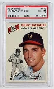 1954 Topps #119 Johnny Antonelli PSA EX-MT 6 - Picture 1 of 4