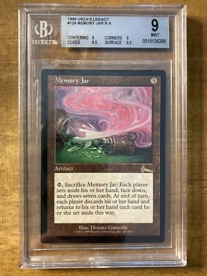 MTG✨MEMORY JAR✨Urza’s Legacy BGS QUAD 9’s++ MINT RARE Artifact RESERVE LIST - Image 1 of 2
