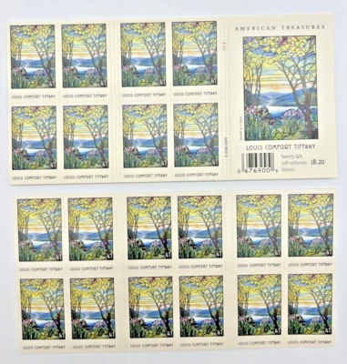 #4165a LOUIS COMFORT TIFFANY 41¢ | 2 Booklets x 20 = 40 Stamps FV$16.40 - 2007 - Image 1 of 4