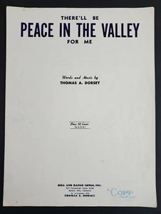 Peace In The Valley Sheet Music 1951 Piano Vocal Dorsey Religious Sacred Vintage - Picture 1 of 3
