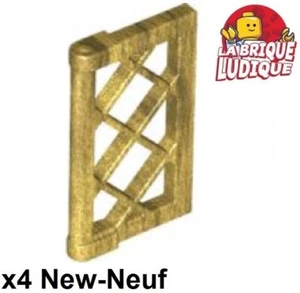 Lego 4x Fenster Fenster 1x2x3 Klappe Gitter Scheibe Gitter oder/Perle Gold 60607 NEU - Bild 1 von 1