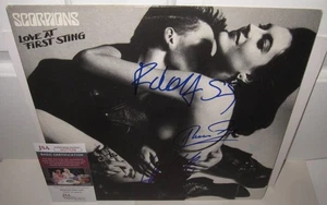SCORPIONS SIGNED LOVE AT FIRST STING ALBUM KLAUS MEINE RUDOLF SCHENKER X3 JSA    - Picture 1 of 6