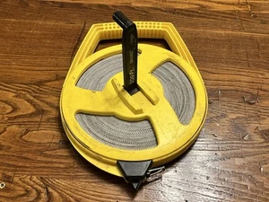 Sears Yellow Fiberglass Measuring Tape Open Reel 200 Feet #39006 - Picture 1 of 7