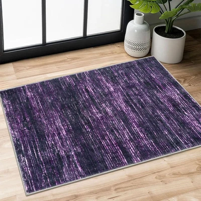 2x3 Purple White Modern Abstract Rug for 2' x 3' (Rectangular) Purple/White - Image 1 of 4