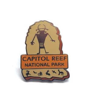 Capitol Reef National Park Pin Vintage Utah Travel Souvenir Petroglyph Design - Picture 1 of 3