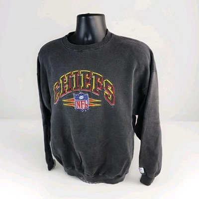 Vintage 90s LogoAthletic KC Chiefs Embroidered Crewneck Sweatshirt Men's Large - Image 1 of 4