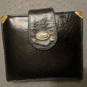 Classe Cuoro NEW LEATHER Wallet Gold Trim MIRROR, PHOTOS, MONEY.  UNIQUE!! - Picture 1 of 11