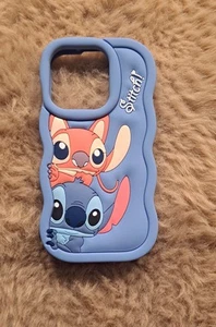 Lilo & Stitch Blue Silicone Case iPhone 13PRO/14PRO/15PRO - Zdjęcie 1 z 3