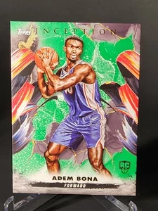 2024 Topps Inception Basketball Adem Bona Green Rookie Card Philadelphia 76ers - Bild 1 von 2