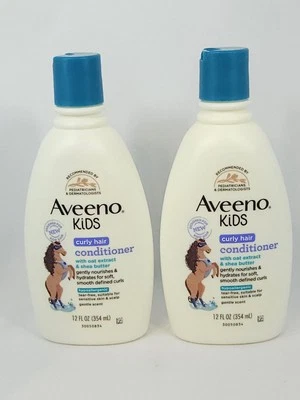 Aveeno Kids Curly Hair Conditioner 12oz Lot of 2 Tear-Free Oat & Shea New Sealed - Image 1 of 4