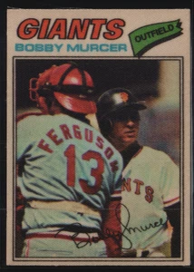 1977 Topps Cloth Stickers #33 - Bobby Murcer VAR - Due (**) 77-118 - Foto 1 di 2