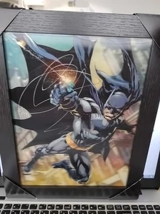 BATMAN lenticular poster framed edge home products NEW WITH CORNER PROTECTORS - Picture 1 of 8