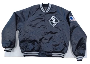 Vintage Chalk Line Chicago White Sox MLB Satin Bomber Jacket Men’s XL Black – Ex - Picture 1 of 14