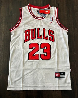⭐NEW Chicago BULLS Michael Jordan Jersey MJ White Throwback Hardwood S-XXL #23 - Image 1 of 4