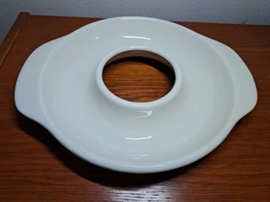 Vtg King Arthurs Flour Baking Dish White Stoneware Ceramic Ring Mold 11" - Picture 1 of 5