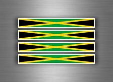4x Sticker Car Motorbike Stripes Flag Tuning Jamaica Rasta