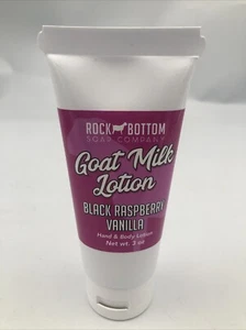 Rock Bottom Soap Company Goat Milk Lotion Black Raspberry Vanilla 3 Oz - Picture 1 of 3