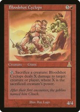 Bloodshot Cyclops Urza's Destiny NM Red Rare MAGIC THE GATHERING CARD ABUGames