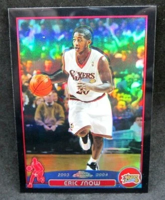 Eric Snow 2003-04 Topps cromo refractor negro #016/500 tarjeta #84! 76ers G Star Foto 1 de 2