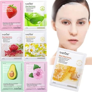 SADOER Plant Face Mask Sheet Skin Moisturising Hydrating Facial Mask Pack 25ml - Picture 1 of 45