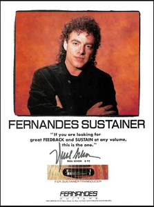 Pubblicità Chitarra Journey Neal Schon 1993 Fernandes Sustainer Transducer - Foto 1 di 3