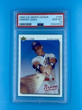 1992 Upper Deck Minor League Baseball #165 Chipper Jones HOF PSA 10 GEM  MINT