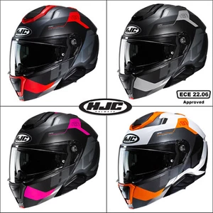 HJC I91 Carst Flip Up Motorcycle Helmet Touring Motorbike Black Red Orange Pink - Picture 1 of 12