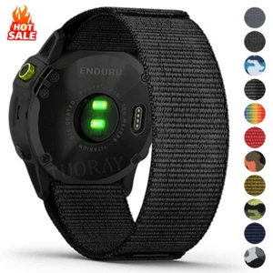 Nylon Hook Loop Strap Watch Band For Garmin Fenix E 8 7 7X 7S 6 6X 6S Pro 3 5 5X - Picture 1 of 22