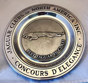 Jaguar Club of North America Best Jaguar in Class Wilton Pewter Plate (D24) - Picture 1 of 4