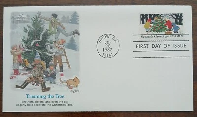 U.S - 1982 - TRIMMING THE TREE  - FDC - Image 1 of 2
