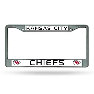 Metal Chrome NFL Football Kansas City Chiefs License Plate Frame-Single Auto Tag - Picture 1 of 1