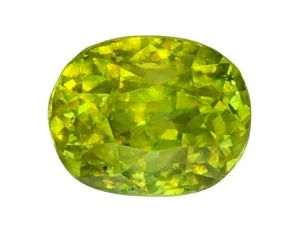 2.84cts Green yellow natural sphene oval cut loose gemstones "see video" - Picture 1 of 3