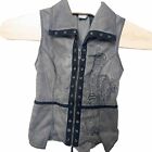 Harley Davidson Womens Full Zip Lace Back Vest Size Small