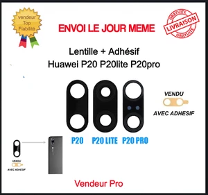 Lentille Vitre Arrière Caméra Verre P20 P20lite P20pro Appareil Photo Adhésif - Imagen 1 de 16